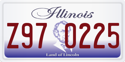IL license plate Z970225