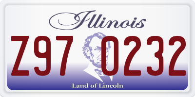 IL license plate Z970232
