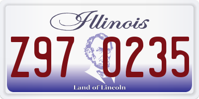 IL license plate Z970235