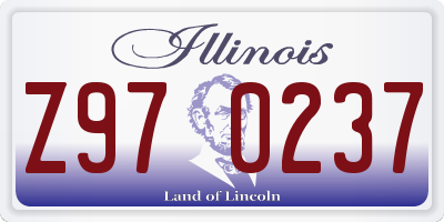 IL license plate Z970237