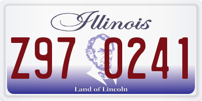 IL license plate Z970241
