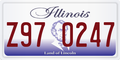 IL license plate Z970247