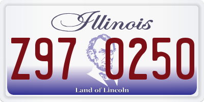 IL license plate Z970250