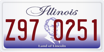 IL license plate Z970251