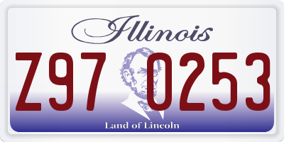 IL license plate Z970253