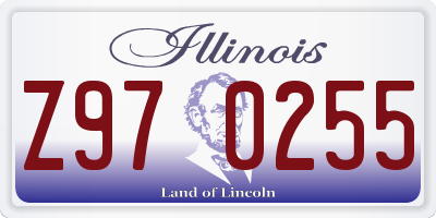 IL license plate Z970255
