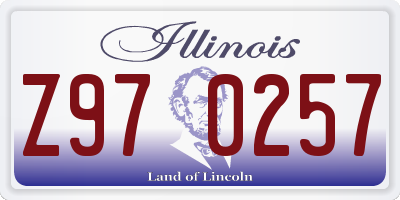 IL license plate Z970257