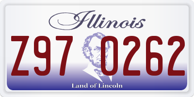 IL license plate Z970262