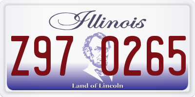 IL license plate Z970265