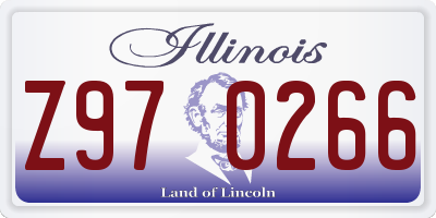 IL license plate Z970266