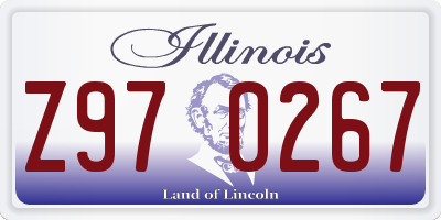 IL license plate Z970267
