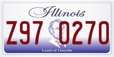 IL license plate Z970270