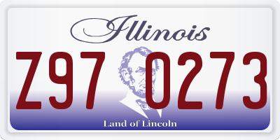 IL license plate Z970273
