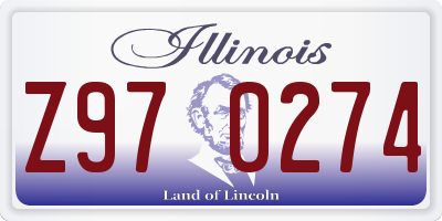IL license plate Z970274