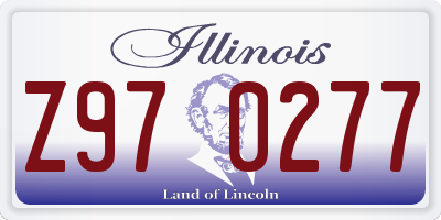 IL license plate Z970277