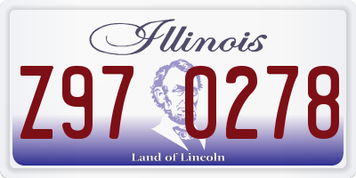 IL license plate Z970278