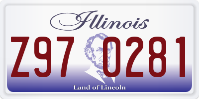IL license plate Z970281
