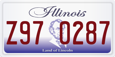 IL license plate Z970287