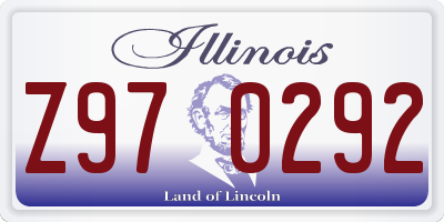 IL license plate Z970292