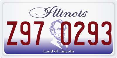 IL license plate Z970293