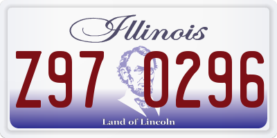 IL license plate Z970296