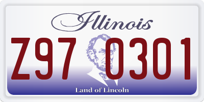 IL license plate Z970301