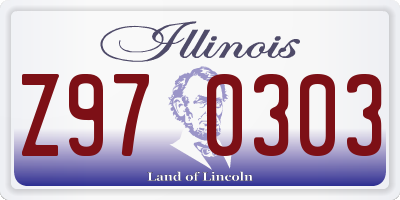 IL license plate Z970303