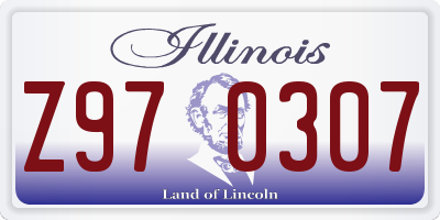 IL license plate Z970307