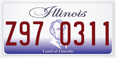 IL license plate Z970311