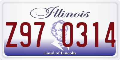 IL license plate Z970314