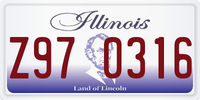 IL license plate Z970316