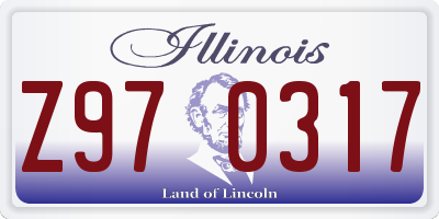 IL license plate Z970317