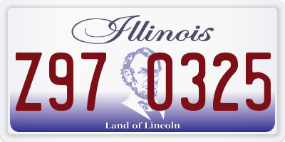 IL license plate Z970325