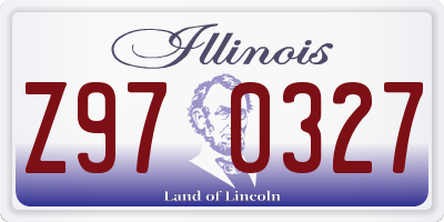 IL license plate Z970327