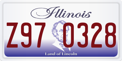 IL license plate Z970328