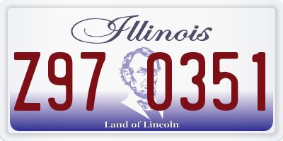 IL license plate Z970351