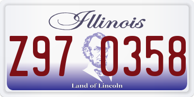 IL license plate Z970358