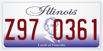 IL license plate Z970361