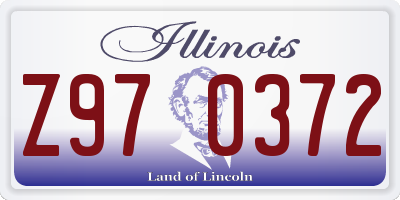IL license plate Z970372