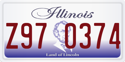 IL license plate Z970374