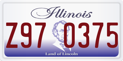IL license plate Z970375
