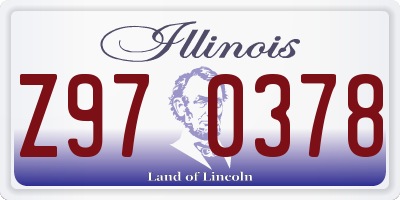IL license plate Z970378