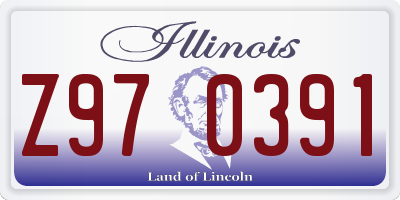 IL license plate Z970391