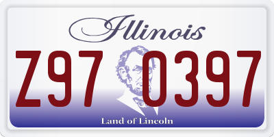 IL license plate Z970397