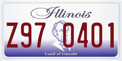IL license plate Z970401