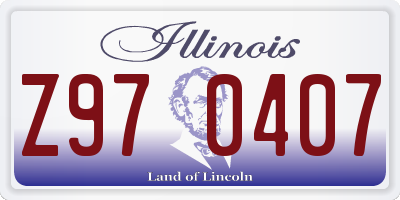 IL license plate Z970407
