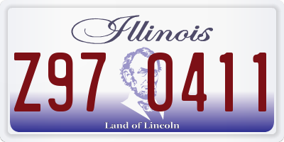 IL license plate Z970411
