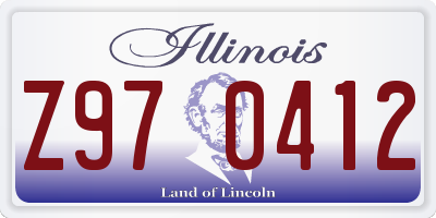IL license plate Z970412