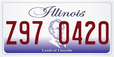 IL license plate Z970420