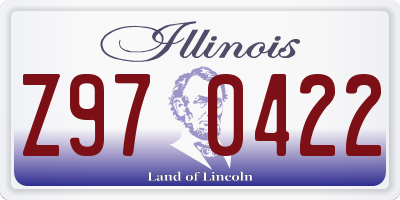 IL license plate Z970422